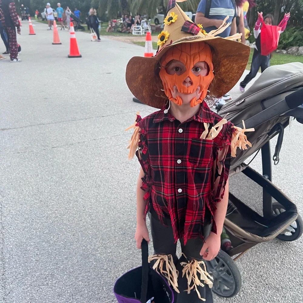 Orange Skull Mask